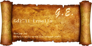 Gáli Ernella névjegykártya